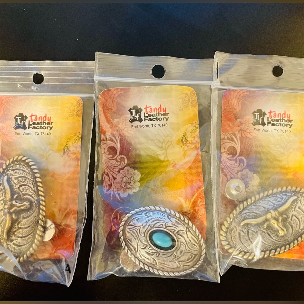 🆕Tandy Leather Concho Lot of 3, NWT. - Picture 4 of 4